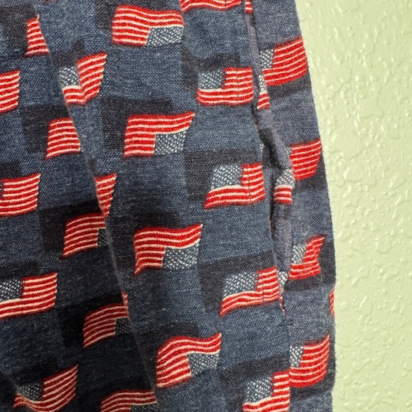 Men's Club Room Charter Club Medium Pajama pants w/American Flag print cotton - Picture 6 of 10